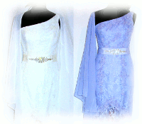 Umgefärbtes Brautkleid